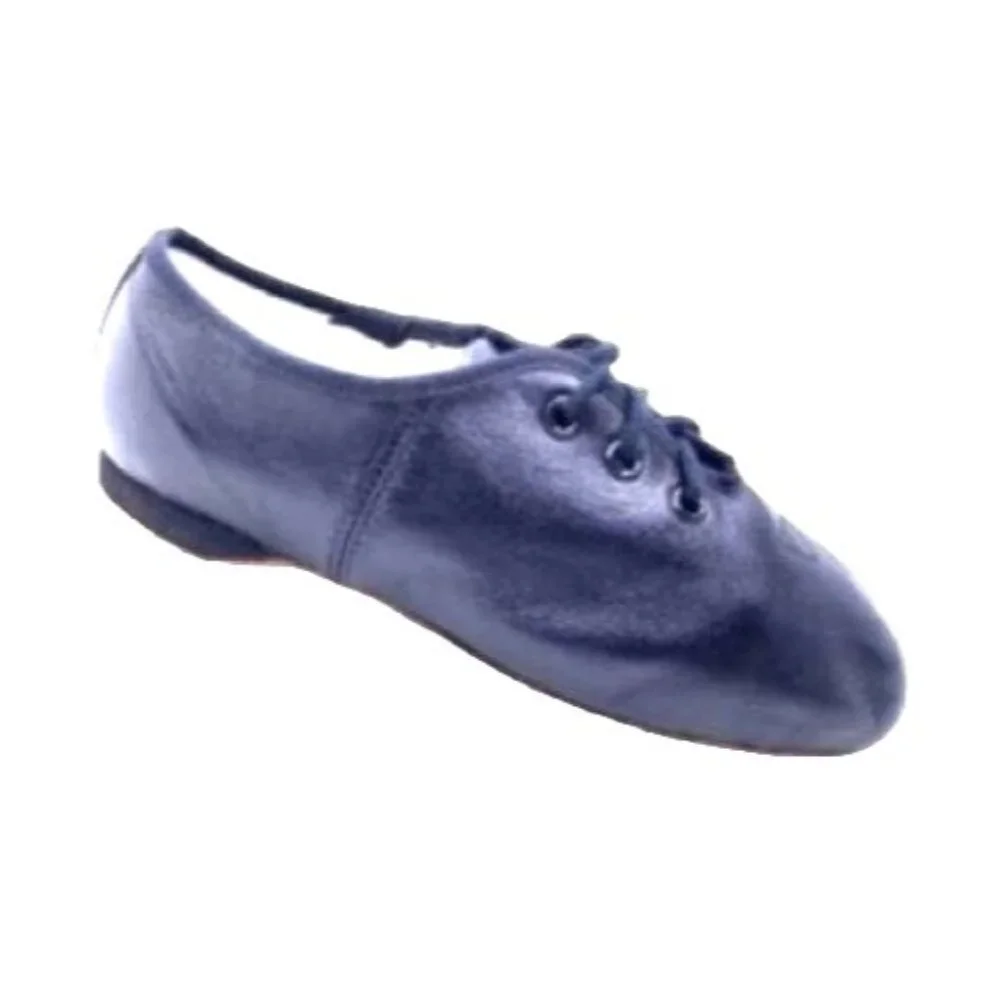 Bloch Little Girls Jazz Flex Black Leather Suede Split Sole 11.5 Dance Shoe Lace